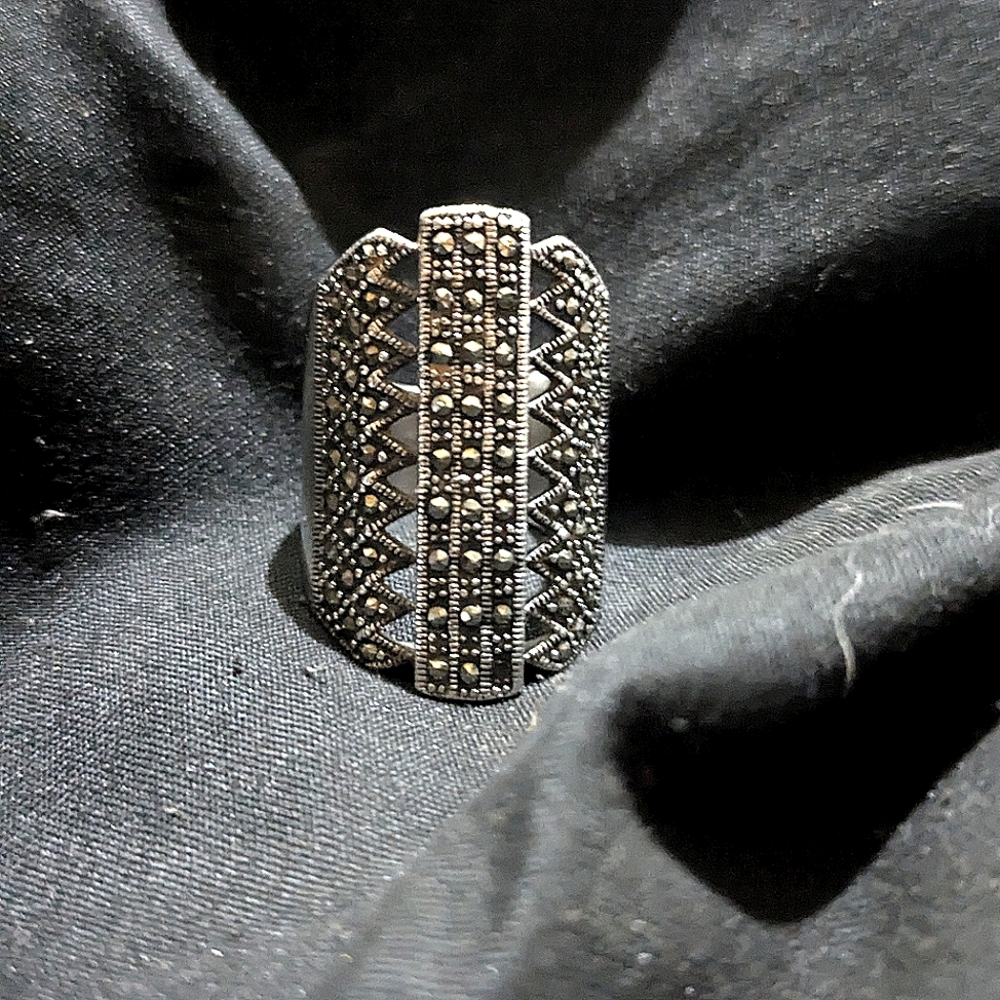 Vintage Silver and Marcasite Ring